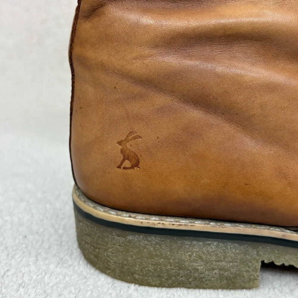 James Heybrook Tan Leather Shearling-Lined Winter Boots